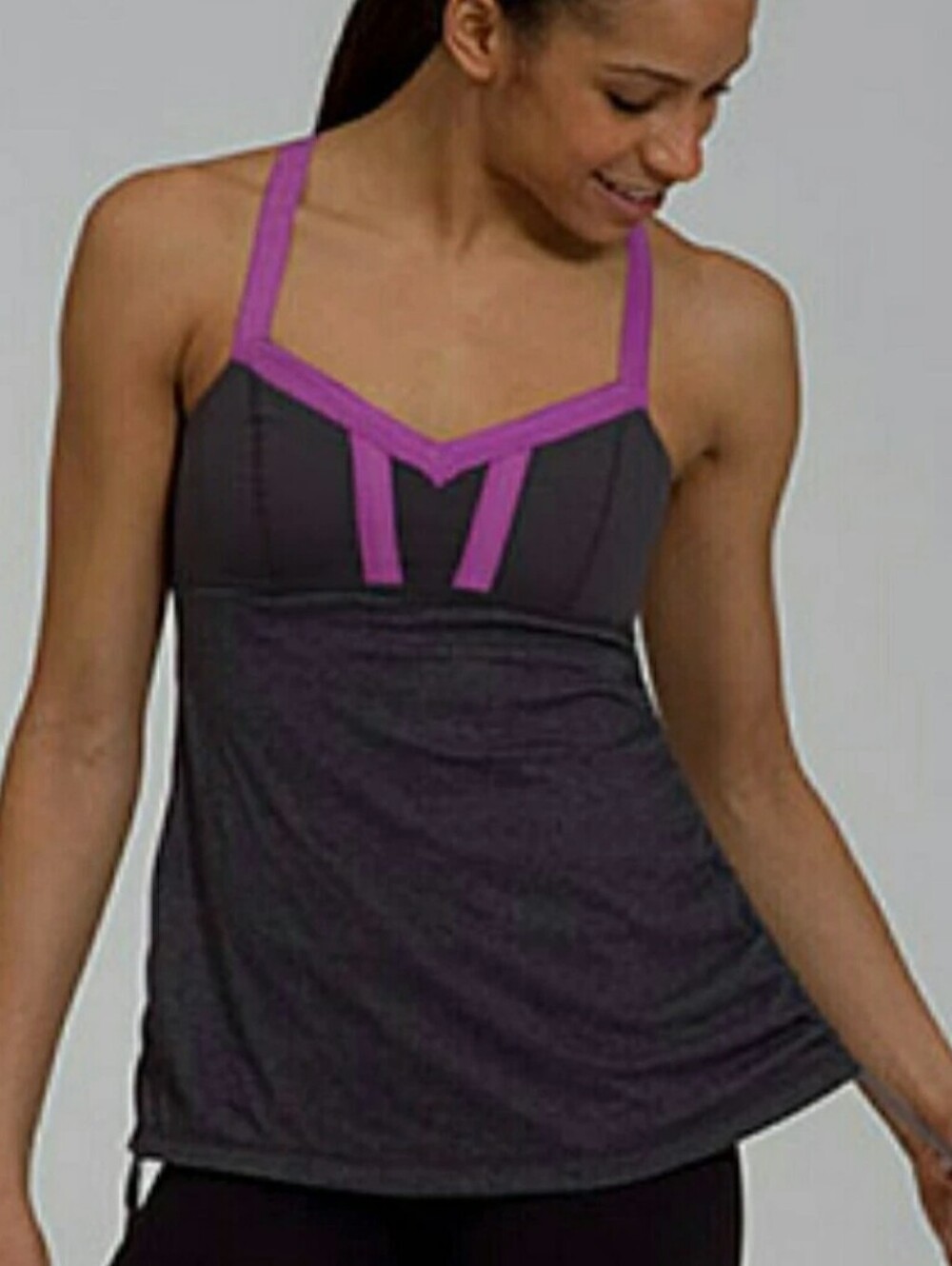 Lululemon Grey and Lavender Tank Top